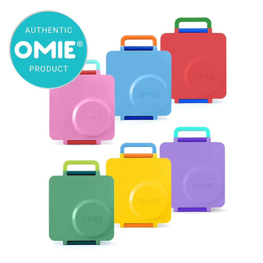 Omie Mini Sprinkle-Proof Insulated Refrigerable Lunch Box, suitable for daily use in the United States - a three-tier lightweight lunch box equipped with stainless steel inner trays, silicone utensils, and plastic utensils, durable and food-safe