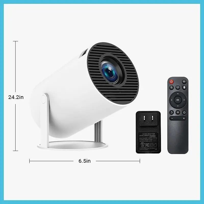 HY300Pro+ Handheld Home Projector, Tiny Outdoor Projector Supporting 4K Decoding, Built-in 5G WiFi 6 & Bluetooth 5.0, True 720P Full HD, 160 ANSI Brightness, Compatible with Android Sound, Wireless Gaming Ready for Indoor Movie Viewing